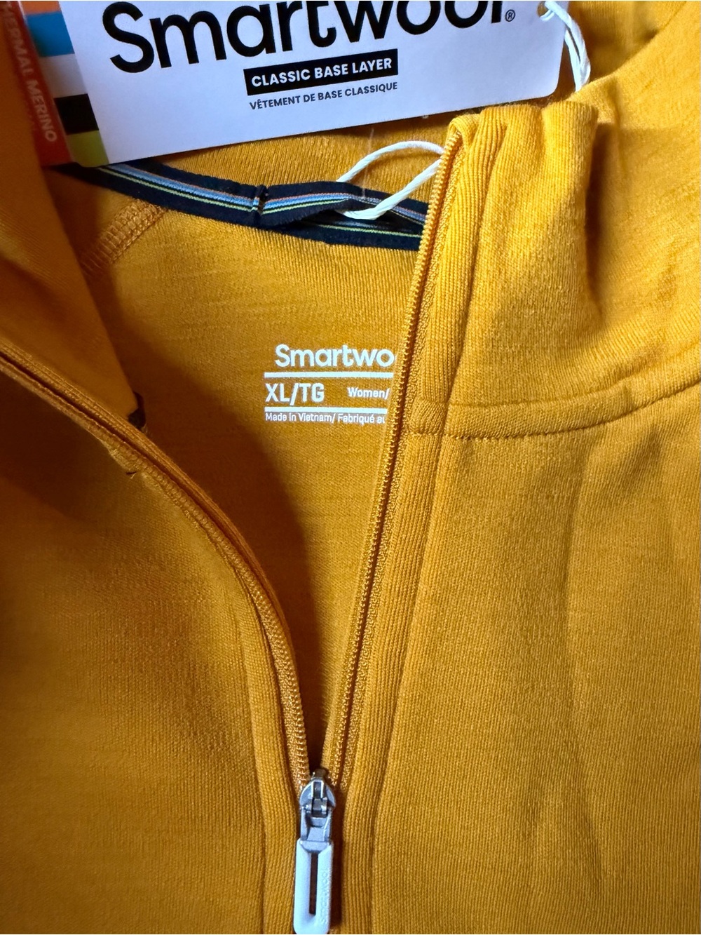 Smartwool Women’s Half-Zip Turtleneck Sweater — Mustard - Picture 8 of 9